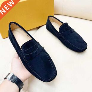 Hot Sale Men's Drvng Shoes Classc Slp-On Lghtweght Bla