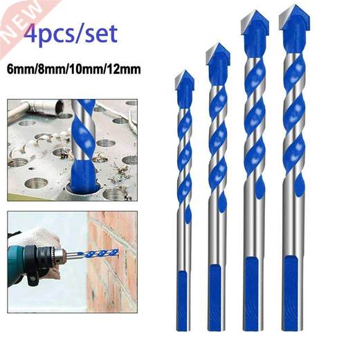 4PCS Multipurpose Tile Drill Bit Triangle Bits Carbide Tip C