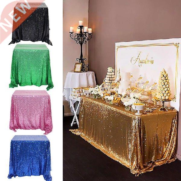 Rectangular Table Cover Table Cloth Glitter Sequin Table
