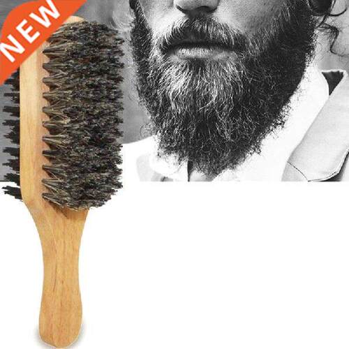 2021 Natural Wooden Wave Brush Men Boar Bristle Hair Brush