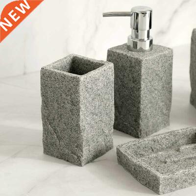Bathroom Accessories Set Imitati Granite Resin Iiquid Soap D