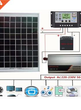 18V 20W Solar Panel Power System + 12V / 24V Controller + 1