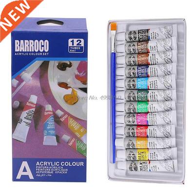 6 ML 12 Color Professional Acrylic Paint Watercolor Set Han