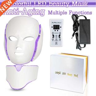7 Colors Lig LED Facial Mask with Neck Face Care Treatment