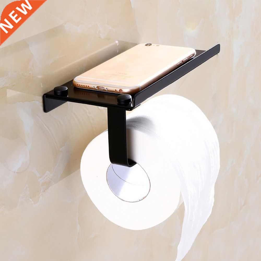 1pc Wall Mounted Punch Free Aluminium Toilet Paper Rack Roll