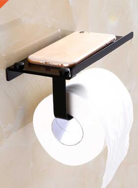 1pc Wall Mounted Punch Free Aluminium Toilet Paper Rack Roll