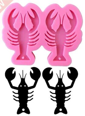 Lobster Keychain Earrings Epoxy Resin Mold Jewelry Pendant S