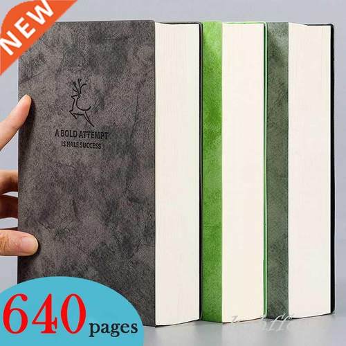 Super Thick Blank Book,80gsm,320sheets Leather Sketchbook A5