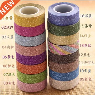 New Arrival Adhesive Silver Golden Glitter Washi Tape Scrap