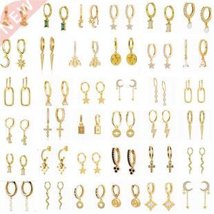 AIDE rendy Gold Hoops Earrings For Women 925 Sterling Silver