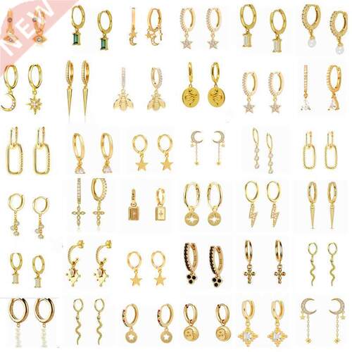 AIDE rendy Gold Hoops Earrings For Women 925 Sterling Silver