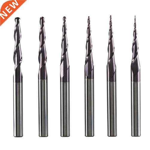 Tungsten Solid Carbide End Mill 4mm 6mm 8mm Ball Nose Tapere