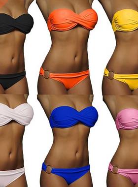 bikini 2021 woman off shoulder bathing suit 2 pieces push up