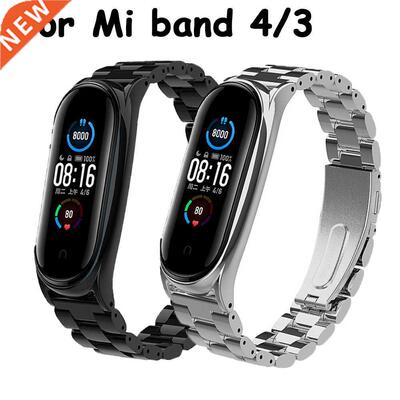Metal Steel Strap for Xiaomi Mi Band 4 3 5 Wrist Band Bracel