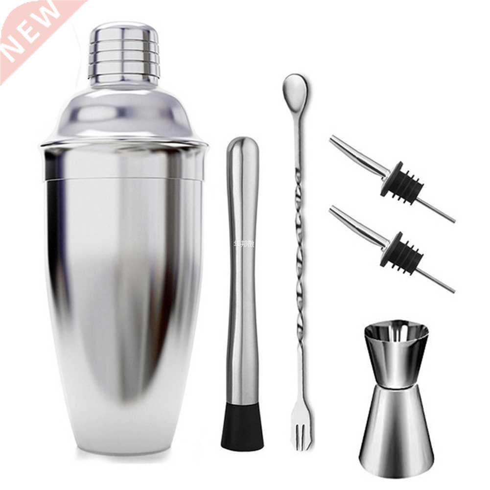 6pcs 550ML Cocktail Shaker Set Martini Drink Mixing Professi