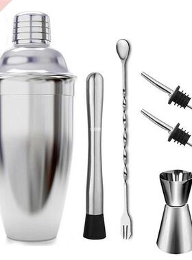 6pcs 550ML Cocktail Shaker Set Martini Drink Mixing Professi