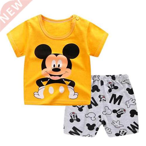 Brand Designer Cartoon Clothing Mickey Mouse Baby Boy Summer