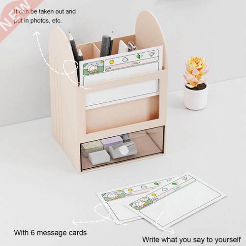 with Drawer No Burrs Student Stationery Pencil Storage Box f