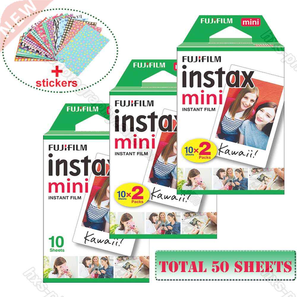 Original Fuji Fujifilm Instax Mini 9 Film White 50 Sheets F