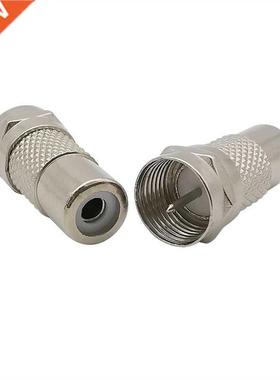 1/2Pcs Silver F Type Male Plug to RCA Female Jack RF Coaxial