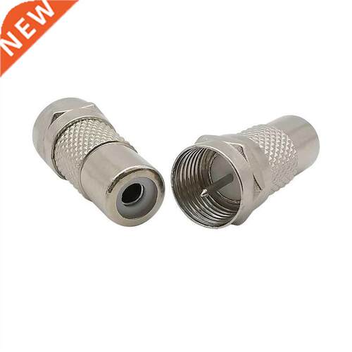 1/2Pcs Silver F Type Male Plug to RCA Female Jack RF Coaxial