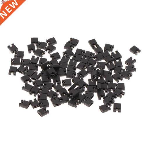 100pcs Pin Header Jumper blocks Connector 2.54 mm for  1/2