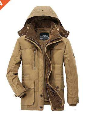 New 2022 Men's Casual Jacket Fashon Wnter Parkas Male Fur