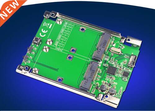 2.5 Dual Ports mSATA SSD RAID Adapter USB3.1 Micro B Interf