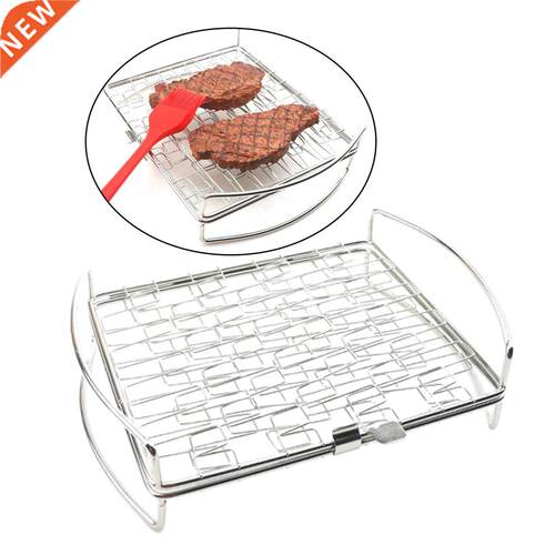 Durable BBQ Grilling Basket Net Meat Clip Foldable Nets for