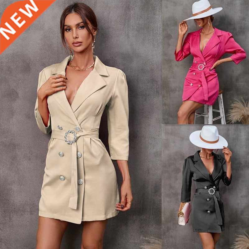 office lady nightclub Suit blazer jacket Dress Women Dresses