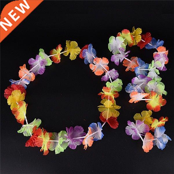 4Pc Hawaiian Artificial Flowers Leis Garland Necklace Fancy