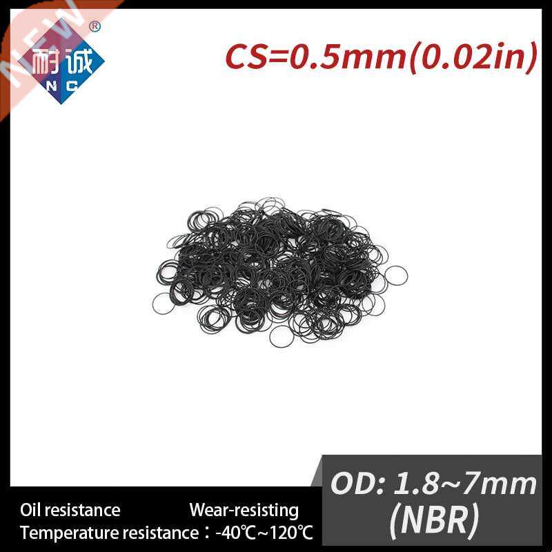 10PCS/Lot Nitrile Rubber Black NBR CS 0.5mm OD1.8/2.5/2.8//
