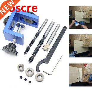 Pocket Hole Jig Kit Doweling Jig 8/15mm Drill Set Aluminum D