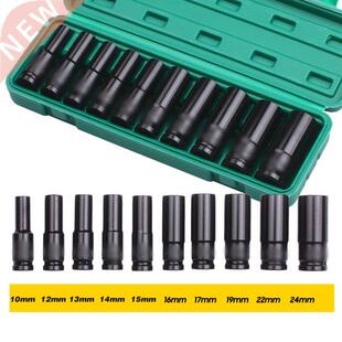 1/2Inch 6-point Drive Hex Impact Socket Set 10-Piece Deep So