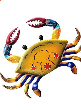 HOT SALE Large Metal Crab Wall Art Decoration Corful