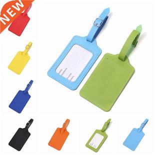 Colorful PU Leather Luggage Tag Cover Boarding Pass Suitcase