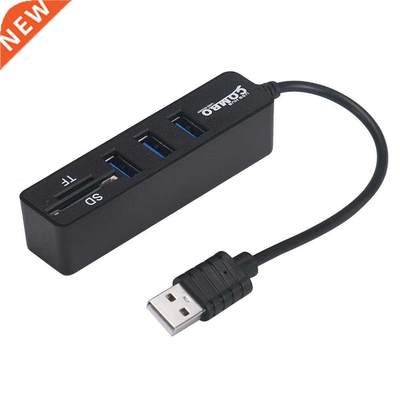 2 in1 Combo USB 2.0 3 Port Splitter HUB+USB Card Reader