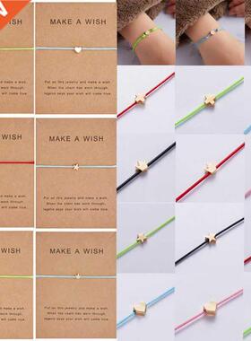 Simple Cross Red String Bracelet Adjustable Braiding Lucky M