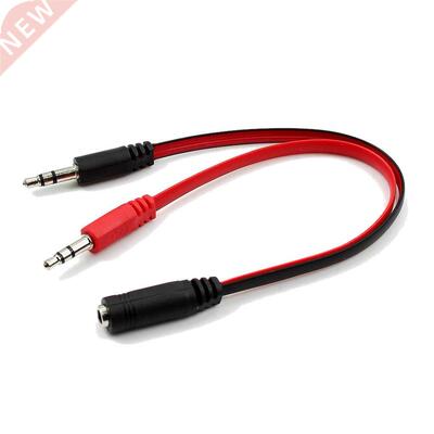 3.5mm Female to Male Mic Y Splitter Cable Extension Cord For