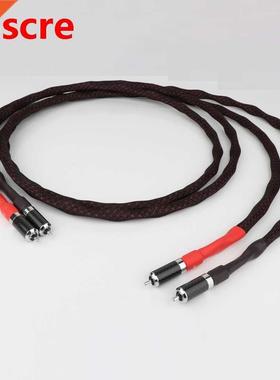 Pair YTER Pure Solid Silver Phono RCA Interconnect Cables wi