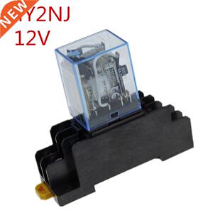 1 set 1pcs Relay + 1pcs Socket MY2NJ Model DPDT 12VDC Coil