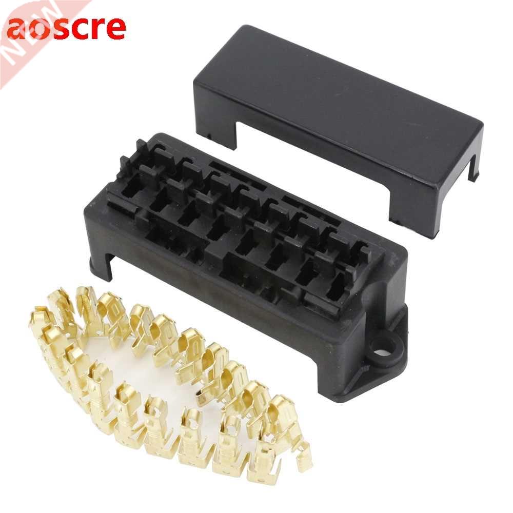 8 Way Auto Fuse Box Assembly with Terminals Dustproof Fuse B