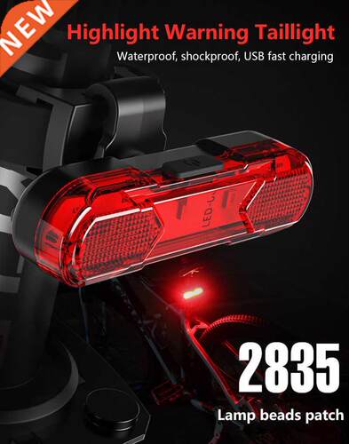 USB Rechargeable Cycling Waterproof MTB Road Bike Tail Light