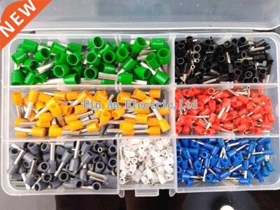 600Pcs Insulated Cord End Terminal Bootlace Cooper Ferrules