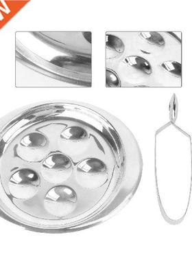 1 Set Stainless Steel Food Dish Escargot Plate Fork Clip