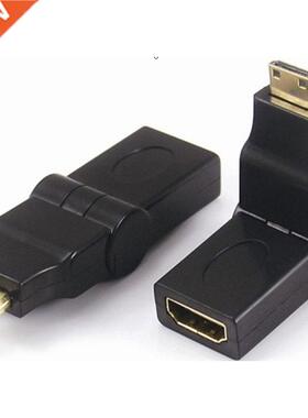 180 degree Rotating 90 angle Mini HDMI Male to HDMI Female A
