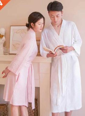 Men's Homewear Couple Nightgown Pajamas Bathrobe Cotton Wome