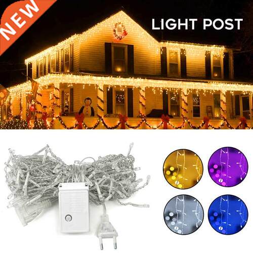 Led Icicle Light String Colorful Outdoor Landscape Decor