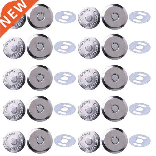 10 Sets Metal Magnetic Snap Clasps 14mm 16mm For Sewing Purs
