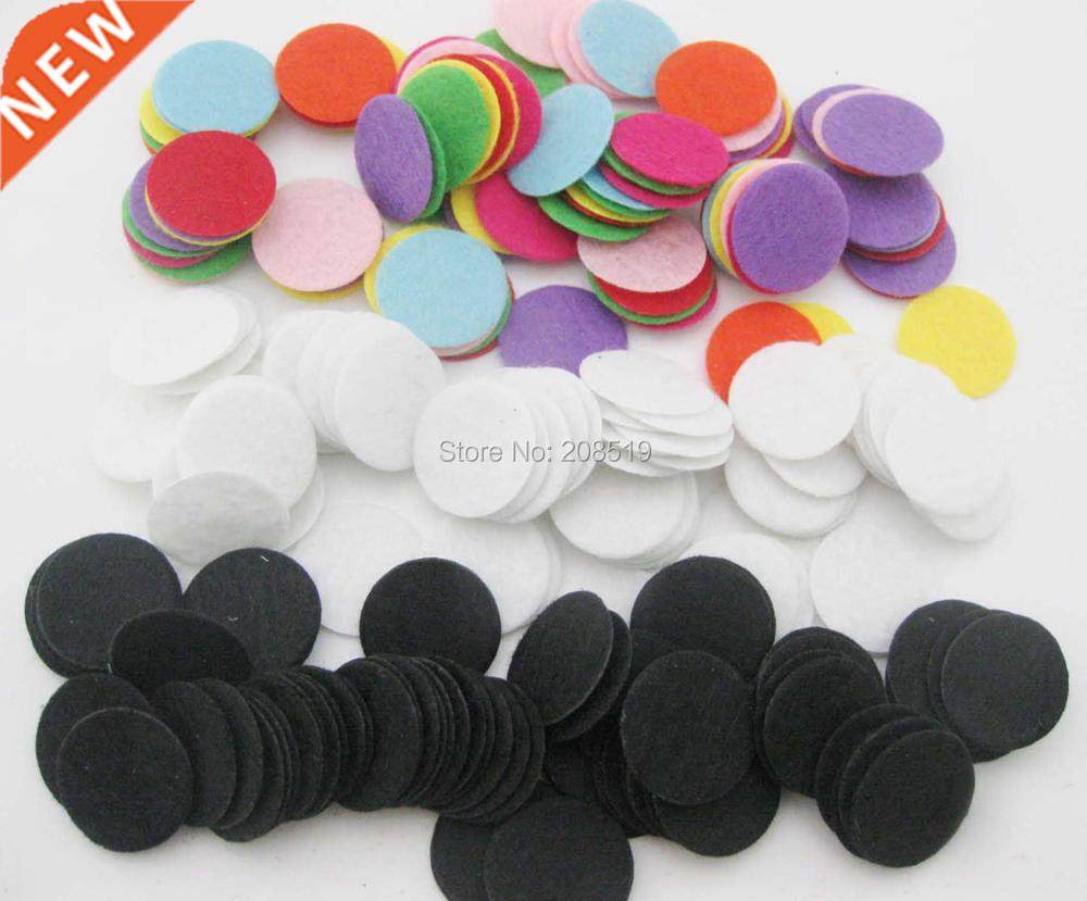 panovk 100 pieces round dots felt cutted non-woven patches m